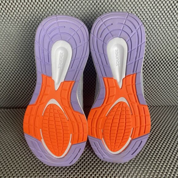 Adidas Bounce Sneakers Womens Size 7 Lilac Gray Logo Low Top Lace Up - Picture 8 of 9